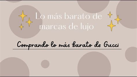 el producto mas barato de gucci